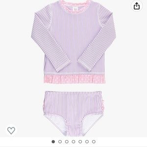 Ruffle Butts Toddler 2-Piece Rash Guard Bathing Suit